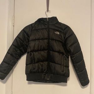 The North Face black puffer jacket
